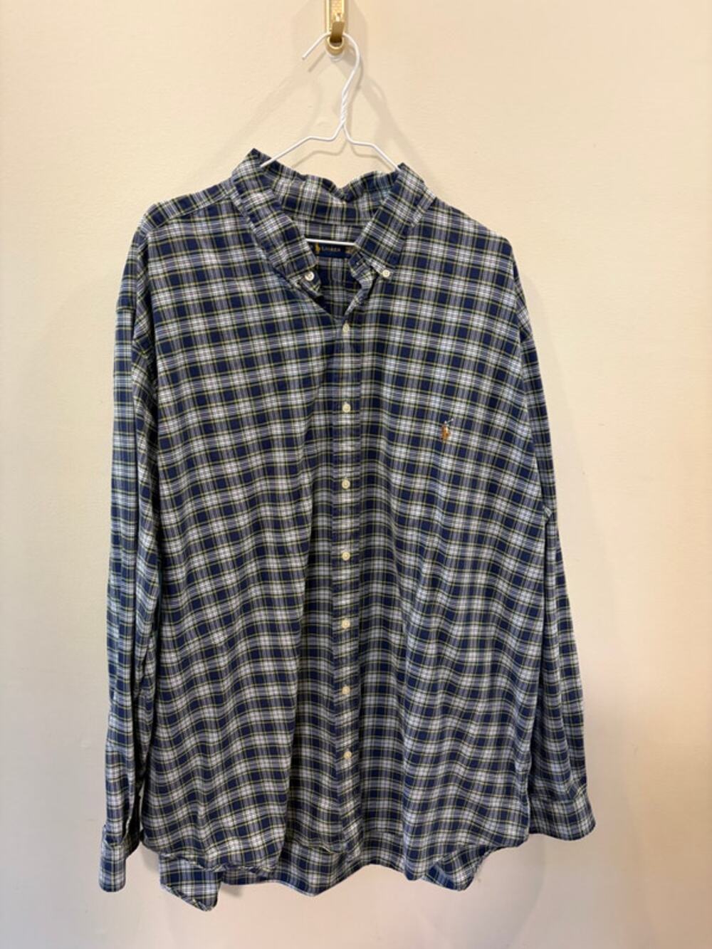 Ralph Lauren Flannel Shirt | 3XLT | Navy Tartan Plaid 🪵